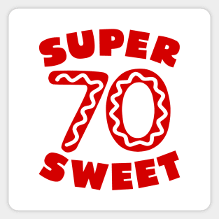 Super Sweet 70 Birthday Icing Sticker